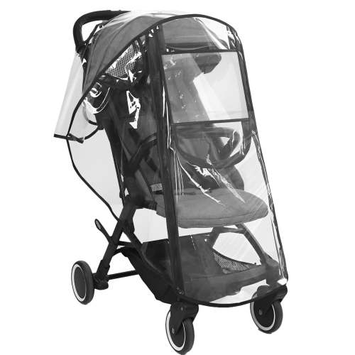 Xiyztok Rainproof Stroller Cover Universal Waterproof Transparent Stroller Cover for Wind Snow Dust Ventilation Clear
