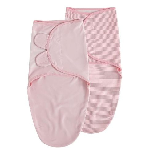 Soarwg Kids Baby Swaddle, Organic Baby Swaddles 0-3 Months, Swaddle Blanket, Swaddle Sack, Adjustable Newborn Infant Swaddle for Girl, Standard 100 by Oeko-TEX, Pink 2 Pack Small - Solid Pink Pinstripe