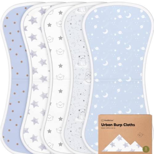 Amazon.com: Organic Burp Cloths Baby Boy & Girl - 5-Pack Super Absorbent Cotton Burping Cloths for Babies, Soft & Plush Newborn Spit Up Rags, Infant Towels for Milk Spit Up, Unisex, Large 21" x 10"(Constellation) : Baby