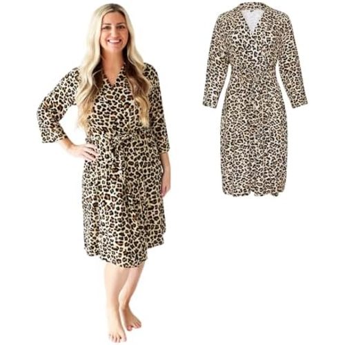 Posh Peanut Maternity Robe for Hospital Delivery - Soft Viscose from Bamboo Postpartum Robe for Women Nursing & Lounging