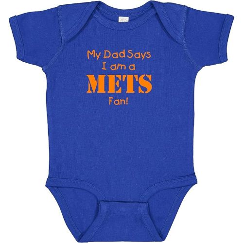 My Dad Says I am a Mets Fan Cute Baby Bodysuit