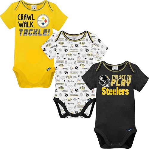 Gerber Baby NFL Team 3 Pack Short Sleeve Onesie Bodysuit