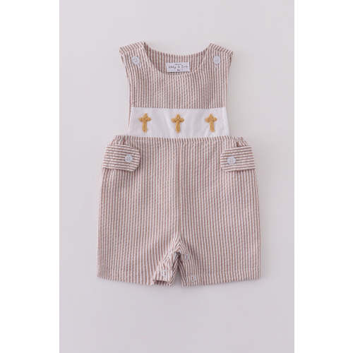 Premium brown cross embroidery jonjon