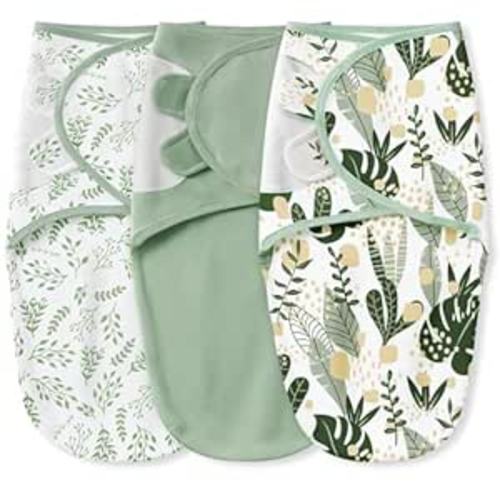 Baby Swaddles for Newborns 100% Organic Cotton, Adjustable Swaddle Sleep Sack 0-3 Months Newborn Swaddle Sack, Breathable Soft(Small)