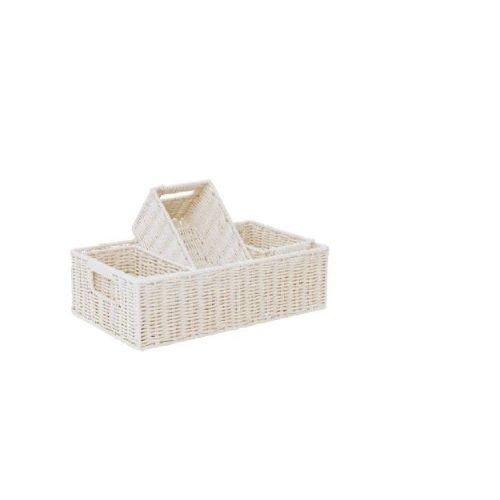 4Baby Nursery Basket Set White 3 Piece