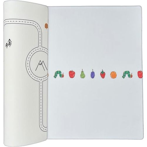 LITTLE Bot x World of Eric Carle Baby Play mat, The Very Hungary Caterpillar Ofie mat (Caterpillar Life + Country Road Nordic)