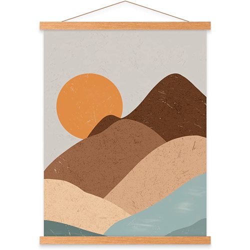 18x24 Poster Frame, Magnetic Light Wood Frame Hanger for Photo Picutre Canvas Artwork Art print Wall Hanging (1 Pack, 18")