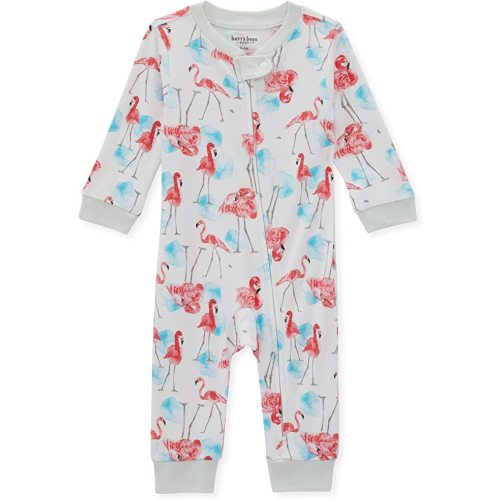 Burt's Bees Baby baby-girls Sleep and Play Pajamas, 100% Organic Cotton One-piece Romper Jumpsuit Zip Front Pjs