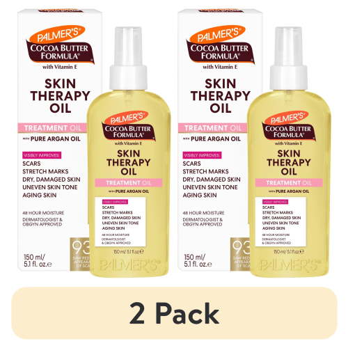 (2 pack) Palmer's Cocoa Butter Formula Skin Therapy Oil for Dry Skin, 5.1 fl. oz.