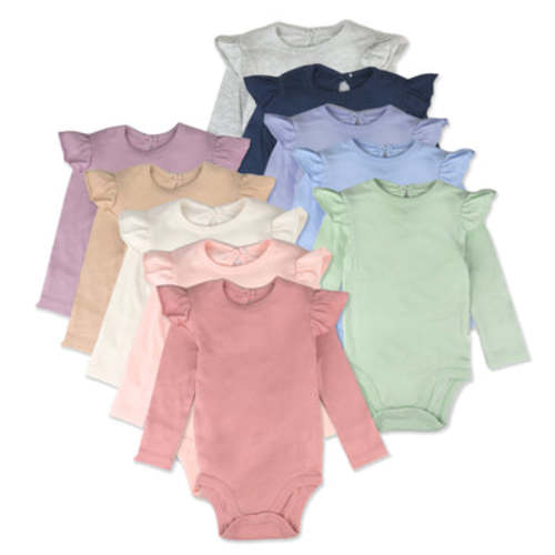 0-3 Months 10-Pack Organic Cotton Long Sleeve Bodysuits | Honest Baby Clothing