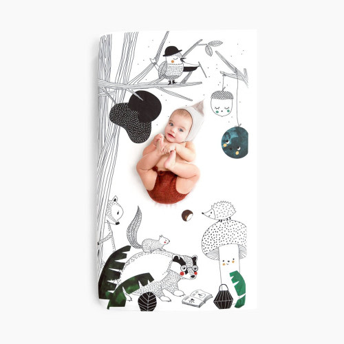 Rookie Humans Cotton Sateen Crib Sheet - Woodland Dreams