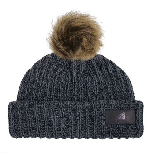 Arctic Gear Infant Acrylic Ribbed Cuff Winter Hat with Pom Black and Dark Grey Blended with Shepard Pom
