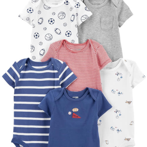 Simple Joys by Carter's Baby Boys' 6-Pack Short-Sleeve Bodysuit