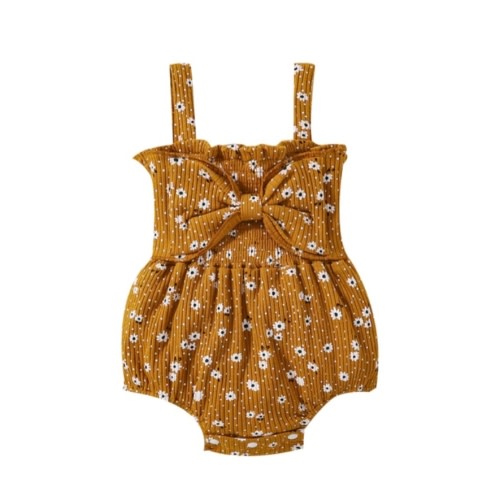 MAREILLE Floral Bowtie Romper - Hazel & Bo