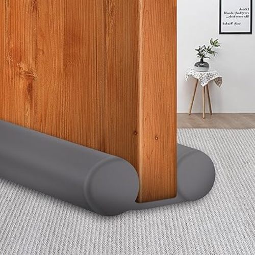 MAXTID Door Light Blocker Under Door Weather Stripping Room Essentials Grey Door Draft Stopper Gap Filler Door Cover Bottom Door Accessories Draft Seal Insulation Strip