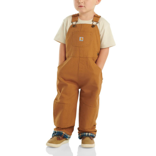 Kids' Canvas Bib Overall Flannel-Lined (Baby/Toddler) | Baby Boy (0-24M) | Carhartt