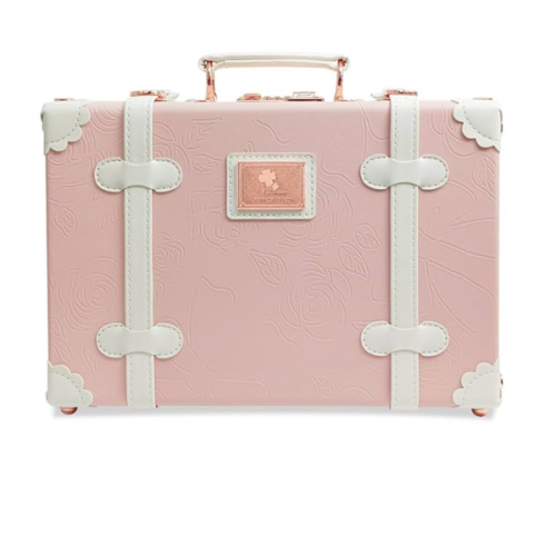 Unitravel Baby Keepsake Case, 13" Handmade Memory Storage Box, Newborn Keepsake Box, Vintage Suitcase for Baby Shower, Baptism, Naming Ceremony or Birthday (pink)