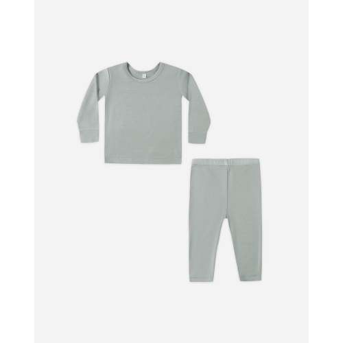 Bamboo Pajama Set || Steel Blue – Quincy Mae