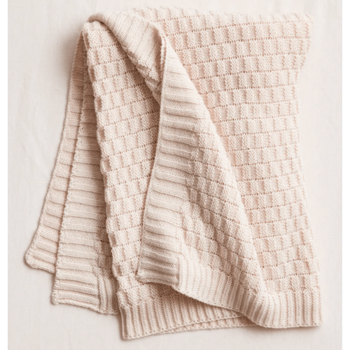 Cotton Cashmere Knit Baby Blanket