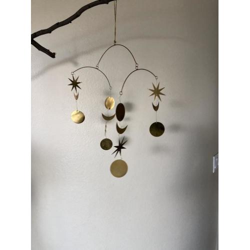 Brass Star and Moon Mobile - Etsy