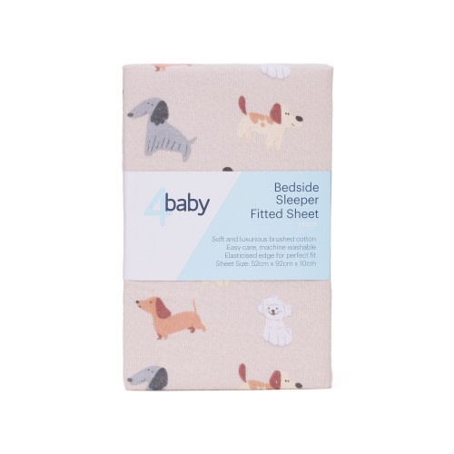 4Baby Flannel Bedside Sleeper Fitted Sheet Babys Best Friend
