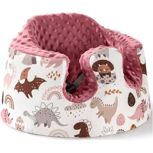 Seat Cover Compatible with Bumbo Seat and Nuby Seat, Breathable Baby Seat Cover,Soft Floor Seat Cover for Baby Girl Boy, Anti-Slip, Cover Only, Dinosaur