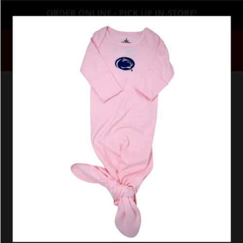 Penn State Infant Knotted Gown Pink Nittany Lions (PSU)