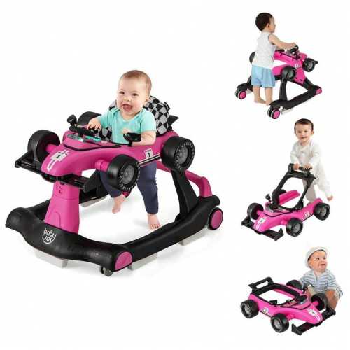 Lifezeal 4-In-1 Baby Walker Foldable Activity Push Walker Adjustable Yellow/Blue/Red/Black/White | SHEIN USA