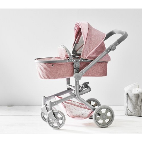 Pink Glitter Convertible 3-in-1 Baby Doll Stroller | Doll Accessories | Pottery Barn Kids