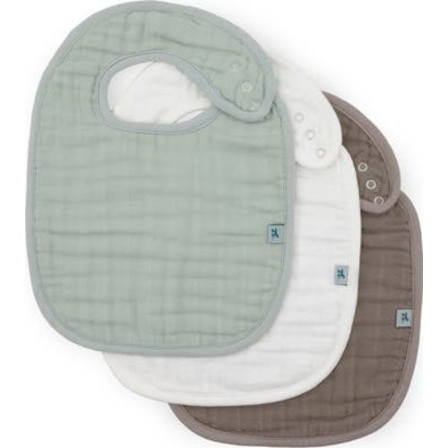 3-Pack Organic Cotton Muslin Bibs