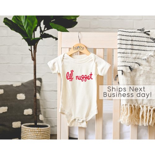 Chick fil a Lil Nugget Baby Onesie®, Cute Kids Shirts, Pregnancy Announcement, Baby Shower Gift, Baby Announcement, Cute Baby Onesie®