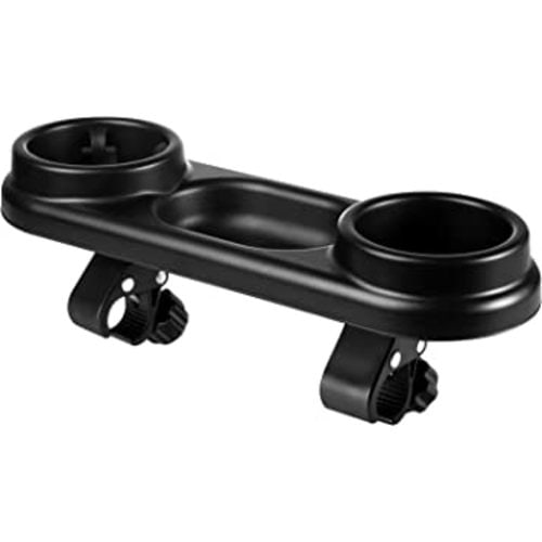 Accmor 3-in-1 Universal Stroller Tray, Stroller Cup Holder Snack Trays On The Go, Stroller Tray Compatible with Uppababy, Nuna, Doona Strollers Max 1.8'' Handlebars, Black