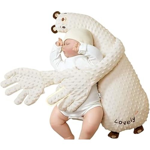 Baby Patter for Sleep, Baby Patting Sleeping Toy, Baby Sleeping Aid Toy Baby Soothing Palm Pillow, Baby Sleep Aid, Baby Pillows for Sleeping for Newborn (#Beige)