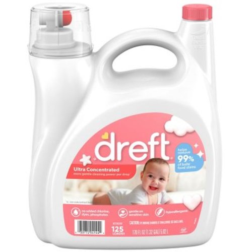 Dreft Baby Liquid Laundry Detergent, 125 loads, 170 fl. oz. - Sam's Club
