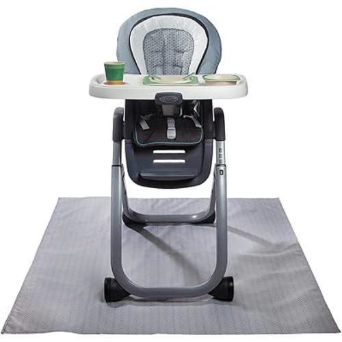 Graco Splat Mat for Under High Chair and Arts and Crafts, 50" X 50" Baby Anti-Slip Food Splash and Spill Mat for Eating Mess, Waterproof Floor Protector and Table Cloth