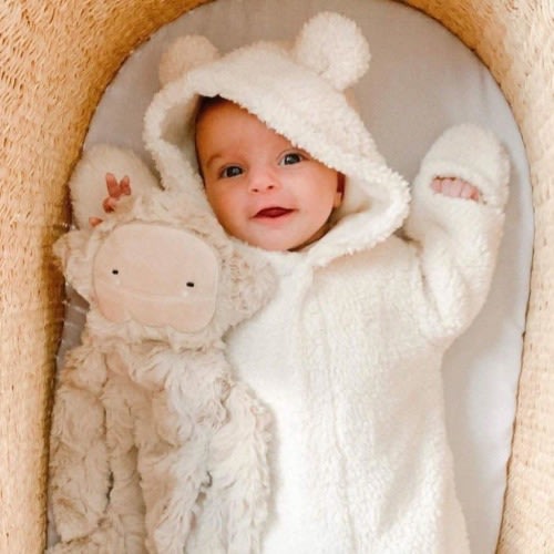 Cream Fleece Magnetic Snowsuit Bunting Pram – Magnetic Me