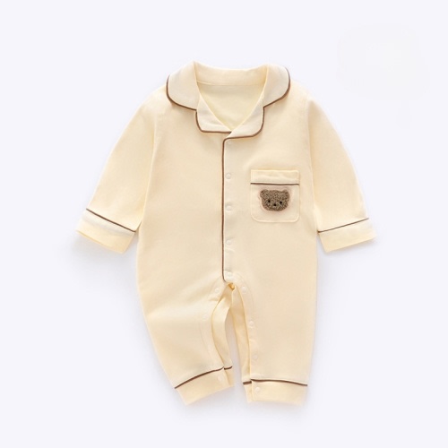 Baby Newborn Lapel Bear Romper