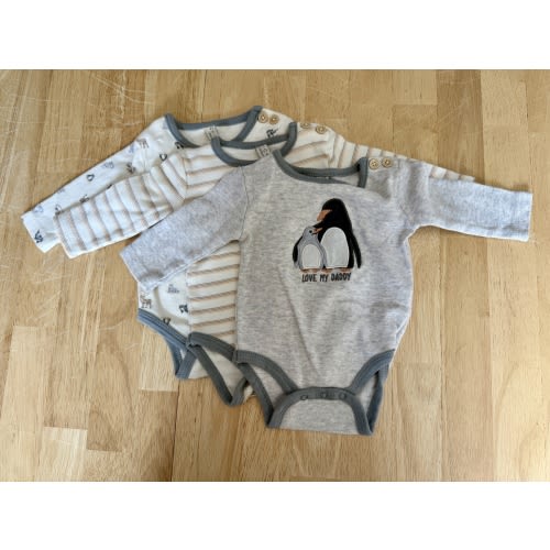 Chickpea Organic 0-3M 3-Pack Long Sleeve Bodysuits