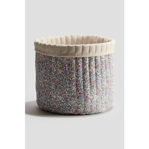 LARGE QUILTED STORAGE BASKET