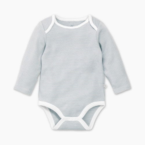 MORI Long Sleeve Bodysuit - Blue Stripe, 3-6m | Babylist Shop