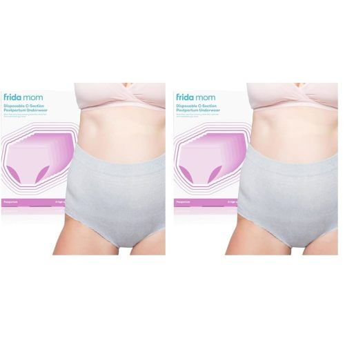 Frida Mom Women's High, Grey, Regular (Waist 28" to 42" Stretched) (Pack of 2)