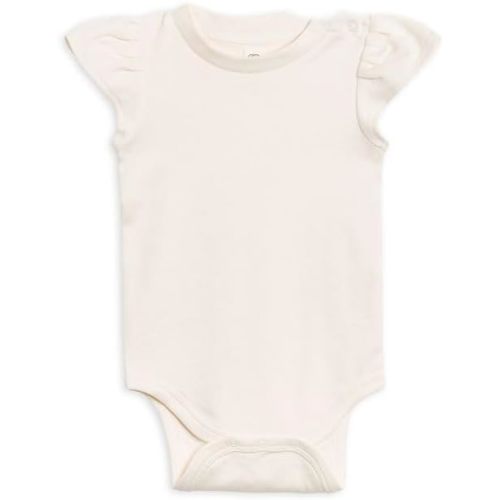 Colored Organics Unisex Newborn 100% Organic Cotton Bodysuit - Short Sleeve Infant One Piece - Baby Boy and Girl Clothing