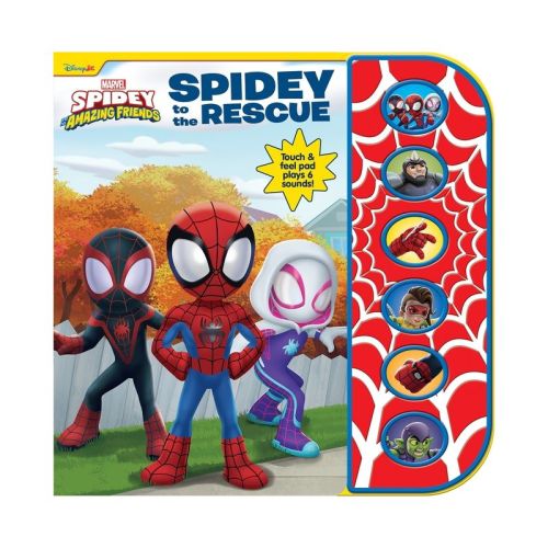 Spidey & His Amazing Friends - Spidey to the Rescue Textured Sound Board Book - Touch & Feel Textured Sound Pad for Tactile Play