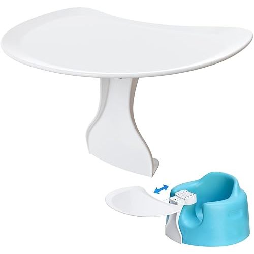 Seat Tray Accessory, Compatible with Bumbo Seat - Detachable Tray Surface with Secure Bottom Hook | Tray Accessory Perfect for Feeding and Play | Easy to Clean | - White