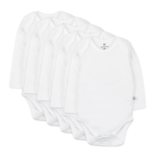 5-Pack Organic Cotton Long Sleeve Bodysuits | Honest Baby Clothing