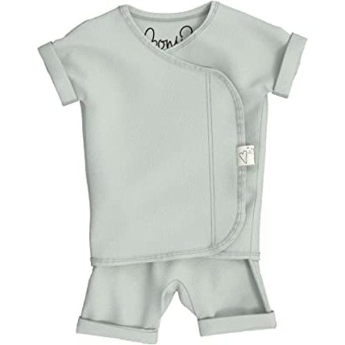 Bonsie Skin to Skin Babywear Romper - Green Baby Footed Romper - Avocado