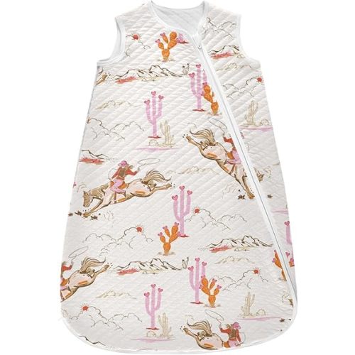 Cute Rodeo Cowgirl Baby Sleeping Bag Sleep Sack,Baby Wearable Blanket Sleep Suit for 0-6 Months