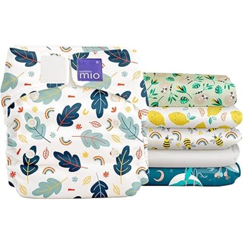 Bambino Mio, Miosolo Classic Reusable Cloth Diapers Set, Adjustable Size (Mixed)
