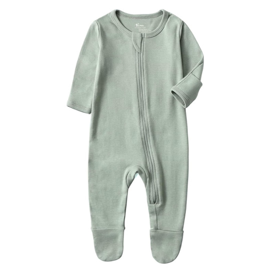 O2 BABY Baby Boys Girls Organic Cotton Zip-Front Sleeper Pajamas, Footed Sleep 'n Play