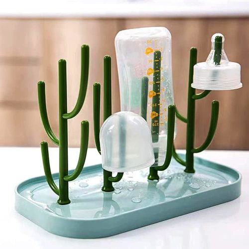 Baby Bottle Drying Rack with Base, Creative Tree Branch Baby Bottle Dryer Holder for Bottles, Teats, Cups, Pump Parts and Accessories